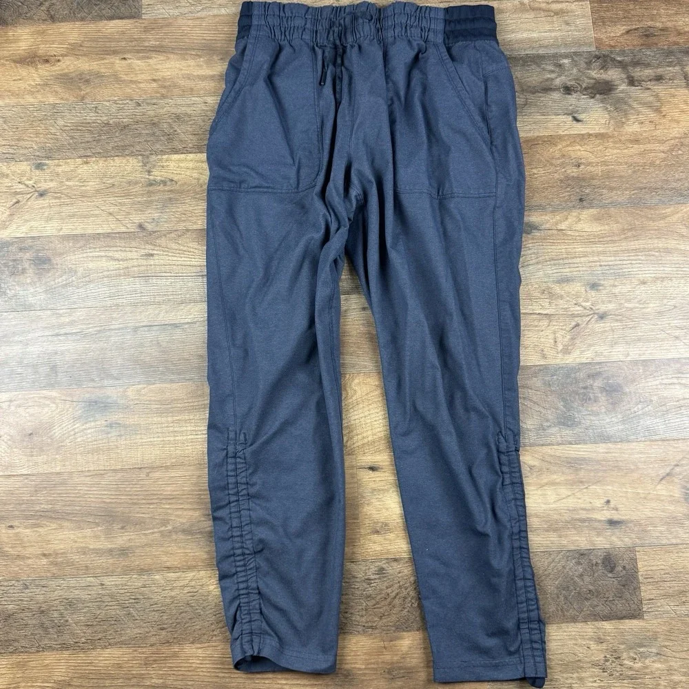 North Face Pants Womens M Blue Drawstring Outdoor Hiking‎ Ruched Leg Yoga